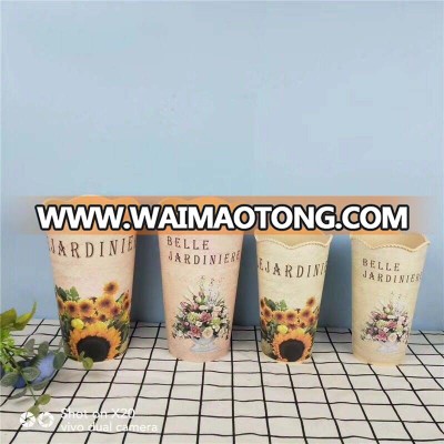 Plastic sticker bucket plastic vase flowerpot retro vase